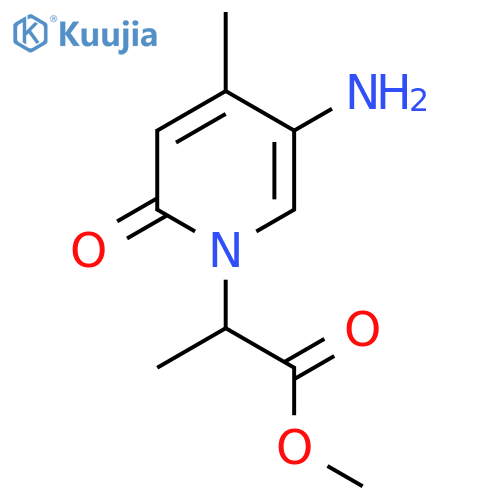 methyl 2-(5-amino-4-methyl-2-oxo-1,2-dihydropyridin-1-yl)propanoate structure