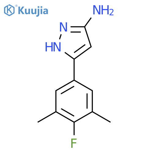5-(4-fluoro-3,5-dimethylphenyl)-1H-pyrazol-3-amine structure