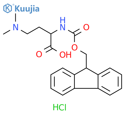 4-(dimethylamino)-2-({(9H-fluoren-9-yl)methoxycarbonyl}amino)butanoic acid hydrochloride structure