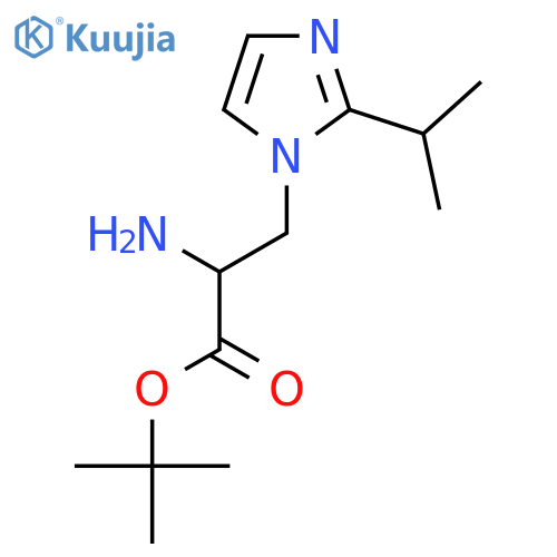 tert-butyl 2-amino-3-2-(propan-2-yl)-1H-imidazol-1-ylpropanoate structure