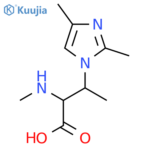 3-(2,4-dimethyl-1H-imidazol-1-yl)-2-(methylamino)butanoic acid structure