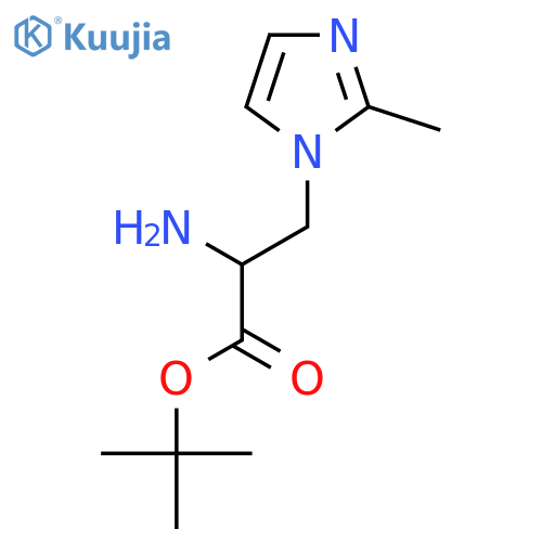 tert-butyl 2-amino-3-(2-methyl-1H-imidazol-1-yl)propanoate structure