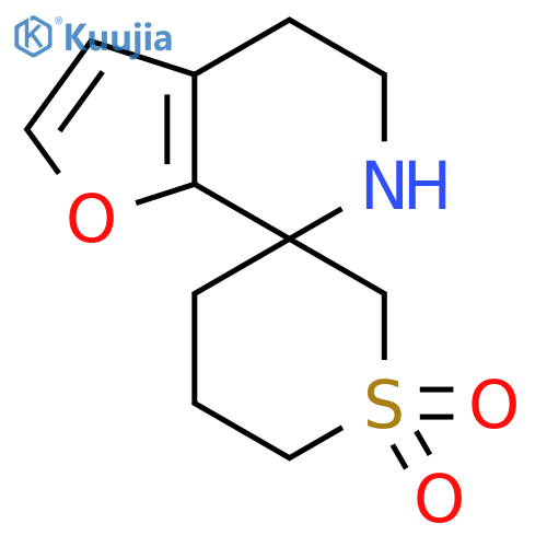 5,6-dihydro-4H-spirofuro2,3-cpyridine-7,3'-1lambda6thiane-1',1'-dione structure