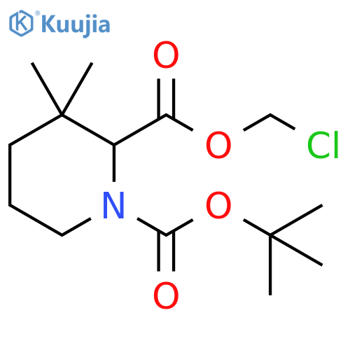 1,2-Piperidinedicarboxylic acid, 3,3-dimethyl-, 2-(chloromethyl) 1-(1,1-dimethylethyl) ester structure
