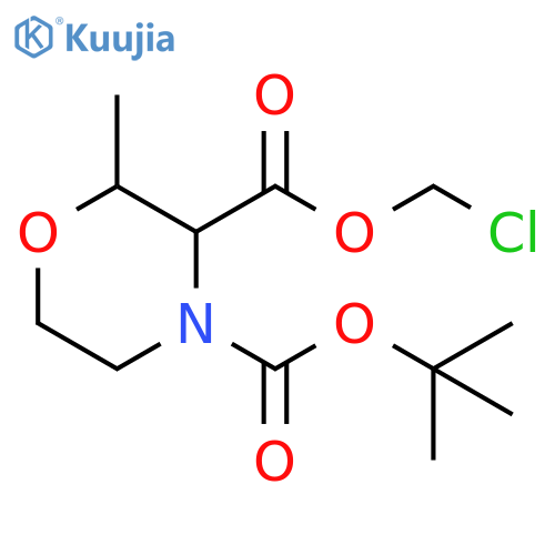 3,4-Morpholinedicarboxylic acid, 2-methyl-, 3-(chloromethyl) 4-(1,1-dimethylethyl) ester structure