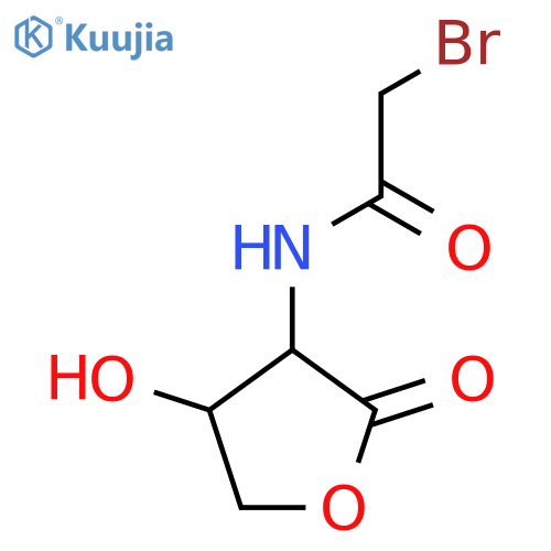 2-bromo-N-(4-hydroxy-2-oxooxolan-3-yl)acetamide structure