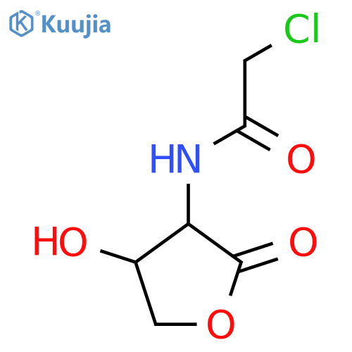 2-chloro-N-(4-hydroxy-2-oxooxolan-3-yl)acetamide structure
