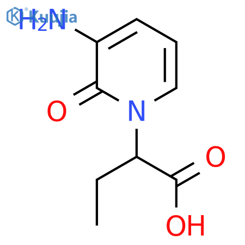 2-(3-Amino-2-oxo-1,2-dihydropyridin-1-yl)butanoic acid structure