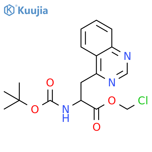4-Quinazolinepropanoic acid, α-[[(1,1-dimethylethoxy)carbonyl]amino]-, chloromethyl ester structure