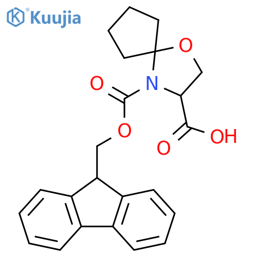 1-Oxa-4-azaspiro[4.4]nonane-3,4-dicarboxylic acid, 4-(9H-fluoren-9-ylmethyl) ester structure