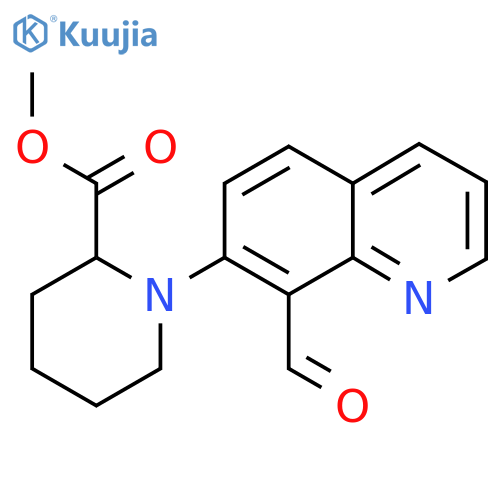 Methyl 1-(8-formylquinolin-7-yl)piperidine-2-carboxylate structure