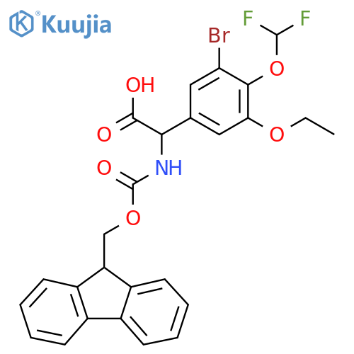 2-[3-bromo-4-(difluoromethoxy)-5-ethoxyphenyl]-2-(9H-fluoren-9-ylmethoxycarbonylamino)acetic acid structure