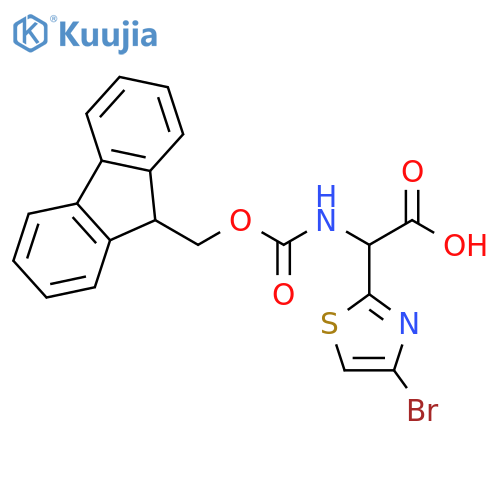 2-Thiazoleacetic acid, 4-bromo-α-[[(9H-fluoren-9-ylmethoxy)carbonyl]amino]- structure
