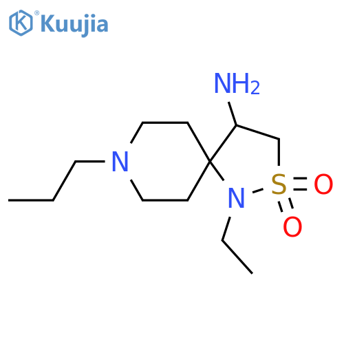 4-amino-1-ethyl-8-propyl-2lambda6-thia-1,8-diazaspiro4.5decane-2,2-dione structure