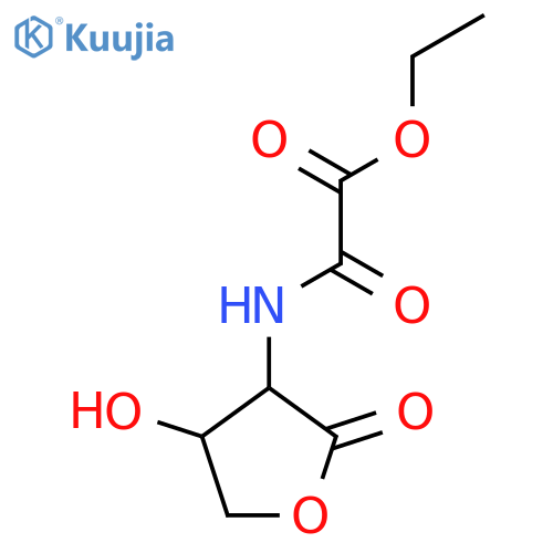 Ethyl [(4-hydroxy-2-oxooxolan-3-yl)carbamoyl]formate structure