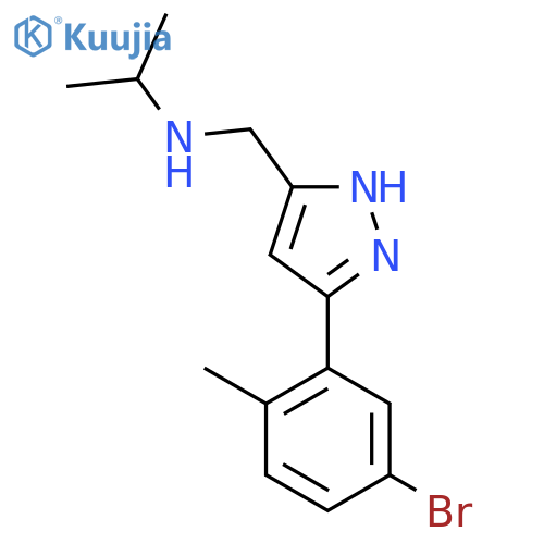 {[5-(5-bromo-2-methylphenyl)-1H-pyrazol-3-yl]methyl}(propan-2-yl)amine structure