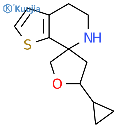 5-cyclopropyl-5',6'-dihydro-4'H-spirooxolane-3,7'-thieno2,3-cpyridine structure