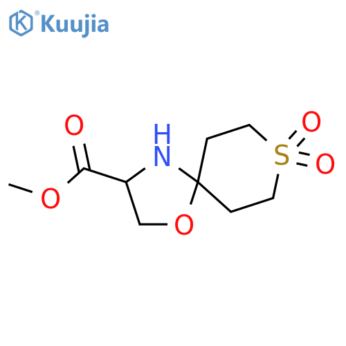 1-Oxa-8-thia-4-azaspiro[4.5]decane-3-carboxylic acid, methyl ester, 8,8-dioxide structure