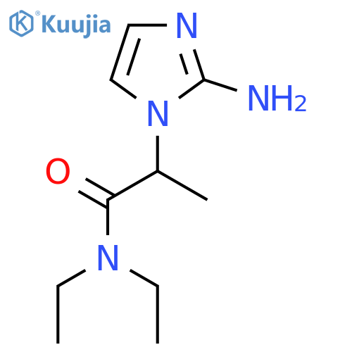 2-(2-amino-1H-imidazol-1-yl)-N,N-diethylpropanamide structure