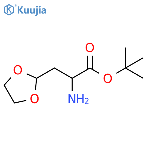 1,3-Dioxolane-2-propanoic acid, α-amino-, 1,1-dimethylethyl ester structure