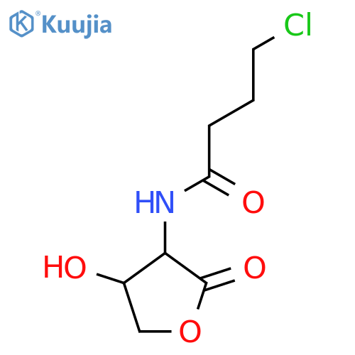 4-chloro-N-(4-hydroxy-2-oxooxolan-3-yl)butanamide structure
