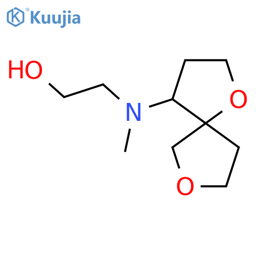 2-({1,7-dioxaspiro4.4nonan-4-yl}(methyl)amino)ethan-1-ol structure