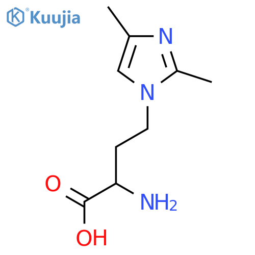 2-amino-4-(2,4-dimethyl-1H-imidazol-1-yl)butanoic acid structure