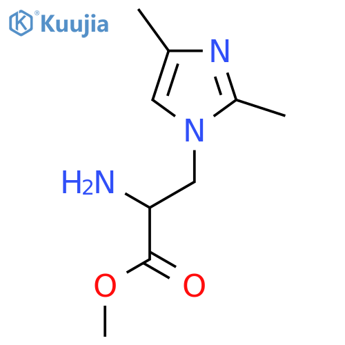 methyl 2-amino-3-(2,4-dimethyl-1H-imidazol-1-yl)propanoate structure