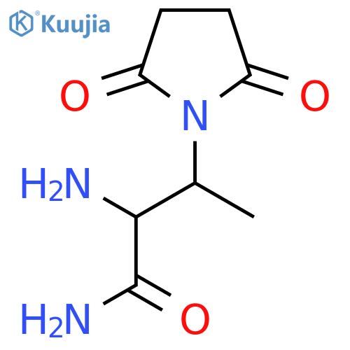 2-amino-3-(2,5-dioxopyrrolidin-1-yl)butanamide structure