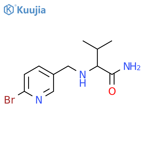 2-{(6-bromopyridin-3-yl)methylamino}-3-methylbutanamide structure