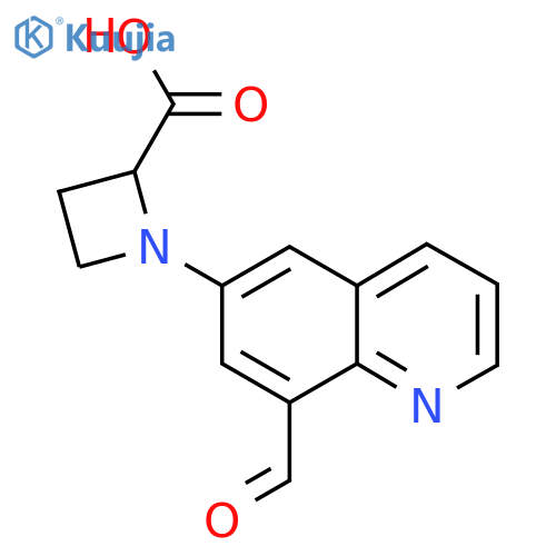 1-(8-formylquinolin-6-yl)azetidine-2-carboxylic acid structure
