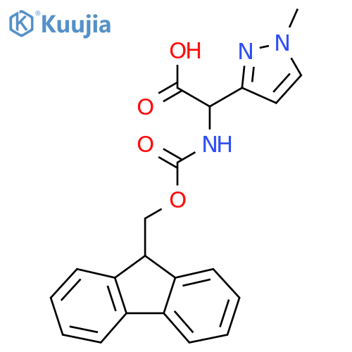 2-({[(9H-fluoren-9-yl)methoxy]carbonyl}amino)-2-(1-methyl-1H-pyrazol-3-yl)acetic acid structure
