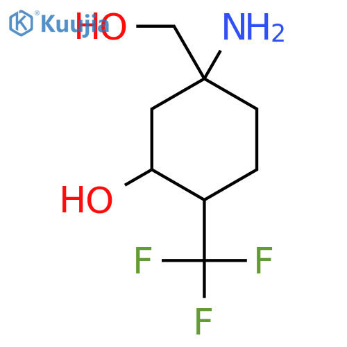 5-Amino-5-(hydroxymethyl)-2-(trifluoromethyl)cyclohexan-1-ol structure