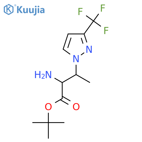 tert-butyl 2-amino-3-3-(trifluoromethyl)-1H-pyrazol-1-ylbutanoate structure