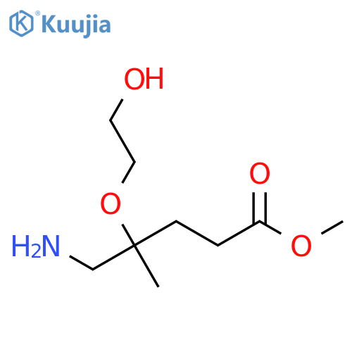 methyl 5-amino-4-(2-hydroxyethoxy)-4-methylpentanoate structure