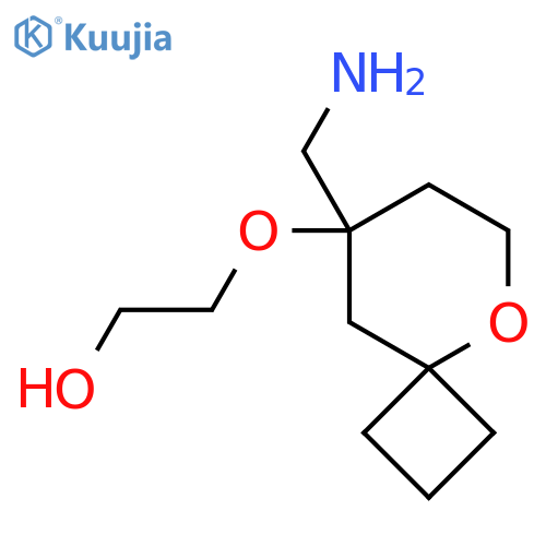 2-{8-(aminomethyl)-5-oxaspiro3.5nonan-8-yloxy}ethan-1-ol structure