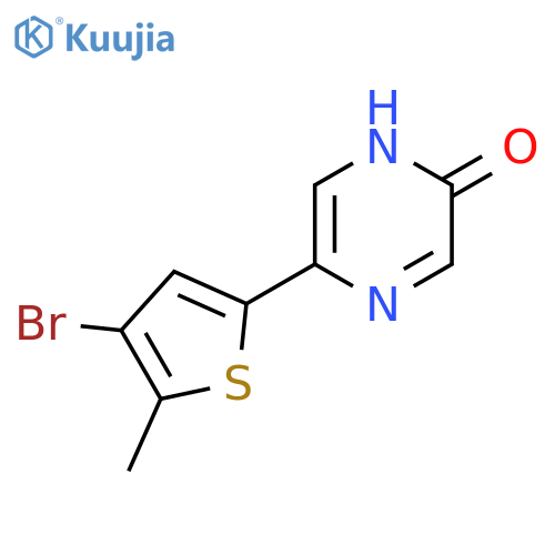 2(1H)-Pyrazinone, 5-(4-bromo-5-methyl-2-thienyl)- structure