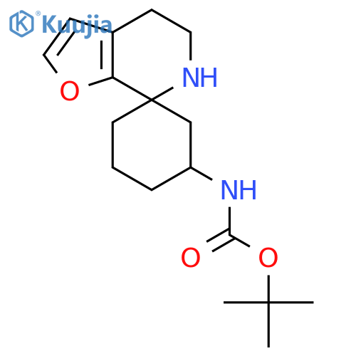 tert-butyl N-{5',6'-dihydro-4'H-spirocyclohexane-1,7'-furo2,3-cpyridine-5-yl}carbamate structure