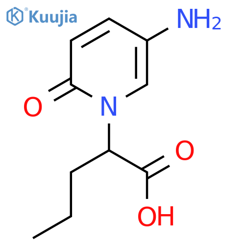 2-(5-amino-2-oxo-1,2-dihydropyridin-1-yl)pentanoic acid structure