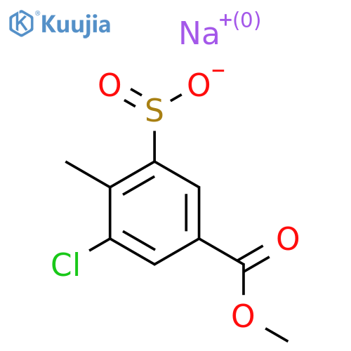 Sodium 3-chloro-5-(methoxycarbonyl)-2-methylbenzene-1-sulfinate structure