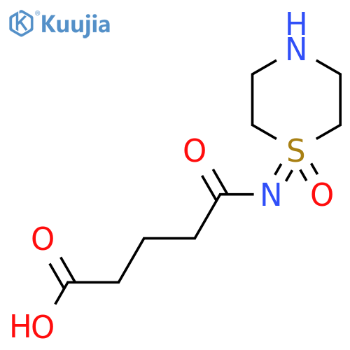 4-(1-oxo-1lambda6-thiomorpholin-1-ylidene)carbamoylbutanoic acid structure