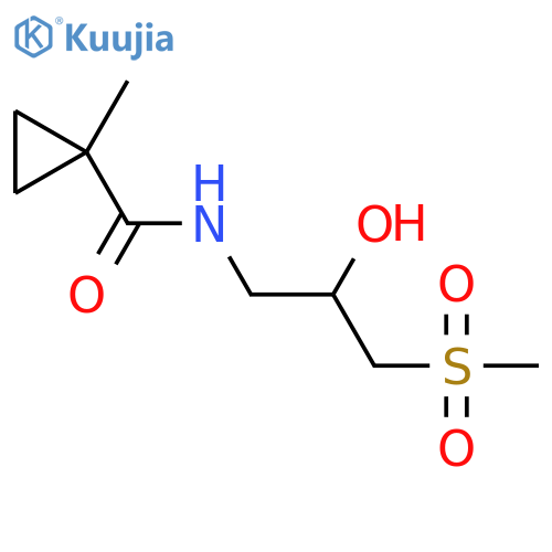 N-(2-hydroxy-3-methanesulfonylpropyl)-1-methylcyclopropane-1-carboxamide structure