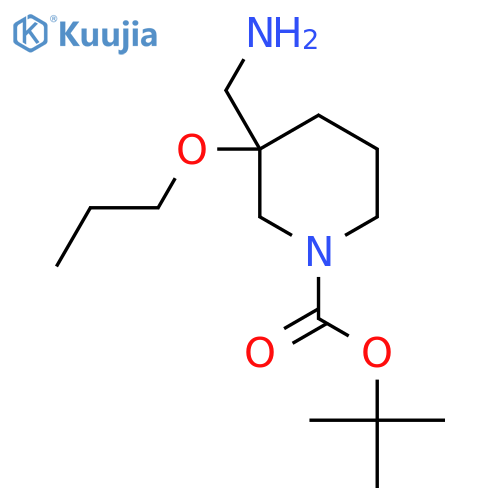 tert-butyl 3-(aminomethyl)-3-propoxypiperidine-1-carboxylate structure