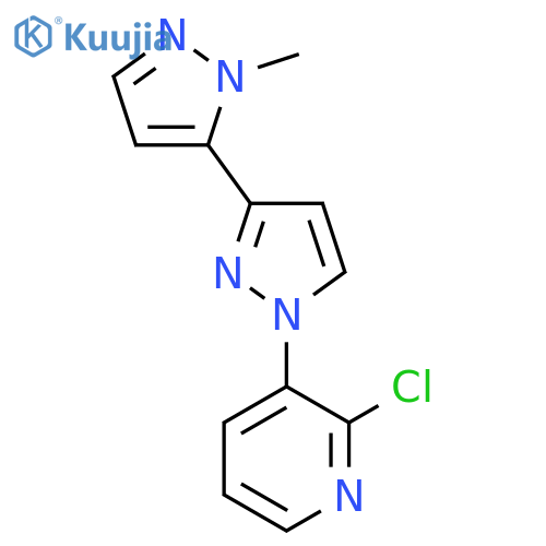 2-chloro-3-3-(1-methyl-1H-pyrazol-5-yl)-1H-pyrazol-1-ylpyridine structure