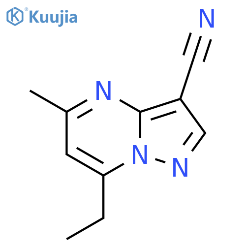 7-ethyl-5-methylpyrazolo1,5-apyrimidine-3-carbonitrile structure