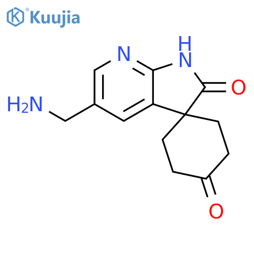 5-(aminomethyl)spiro[1H-pyrrolo[2,3-b]pyridine-3,4'-cyclohexane]-1',2-dione structure