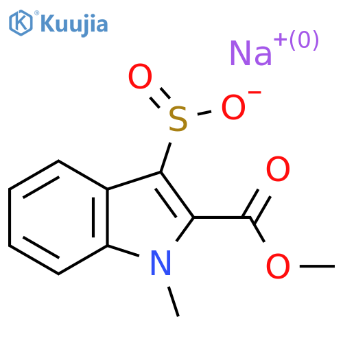 sodium 2-(methoxycarbonyl)-1-methyl-1H-indole-3-sulfinate structure