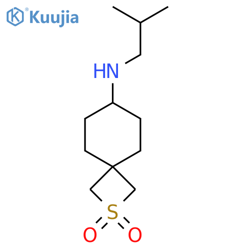 7-[(2-Methylpropyl)amino]-2lambda6-thiaspiro[3.5]nonane-2,2-dione structure