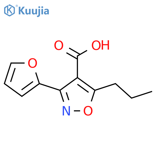 3-(Furan-2-yl)-5-propyl-1,2-oxazole-4-carboxylic acid structure