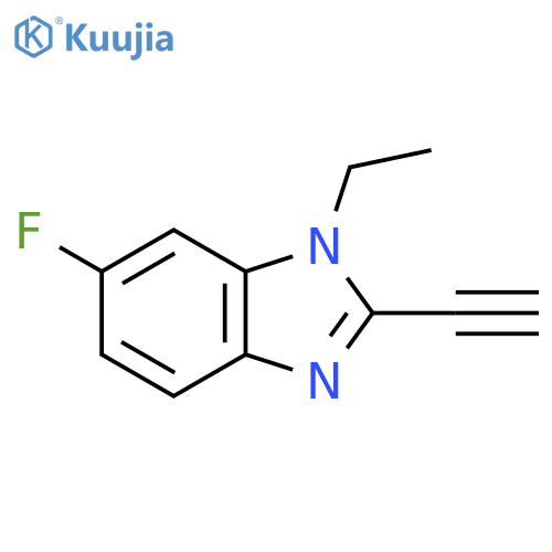1-ethyl-2-ethynyl-6-fluoro-1H-1,3-benzodiazole structure